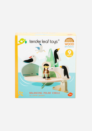 Balancing Polar Circle Tender Leaf Wooden Game