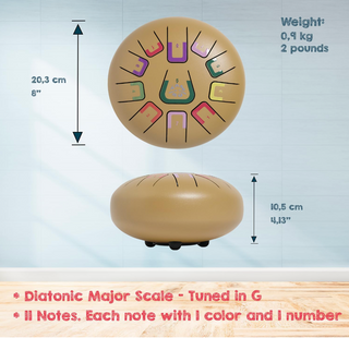 Tambú 8" 11 notes - Gold