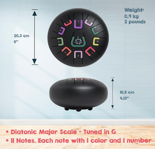 Tambú 8" 11 notes - Black Matt
